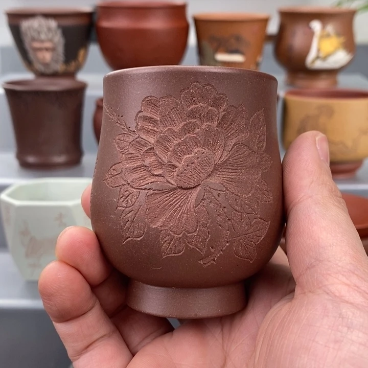 紫砂茶杯宜兴紫砂主人杯