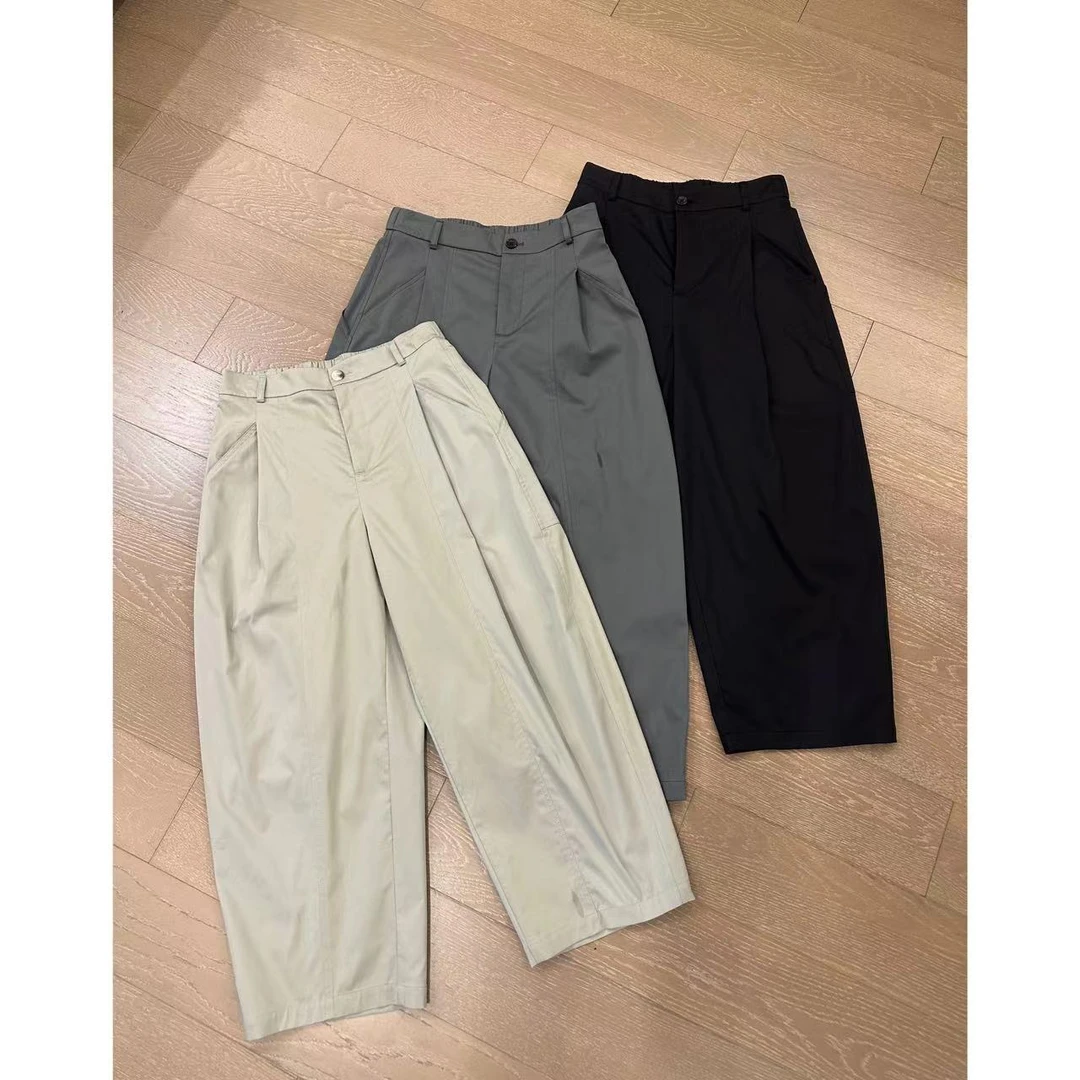 2024夏季 极简立体裁剪半松紧腰9分休闲裤 2405B1801