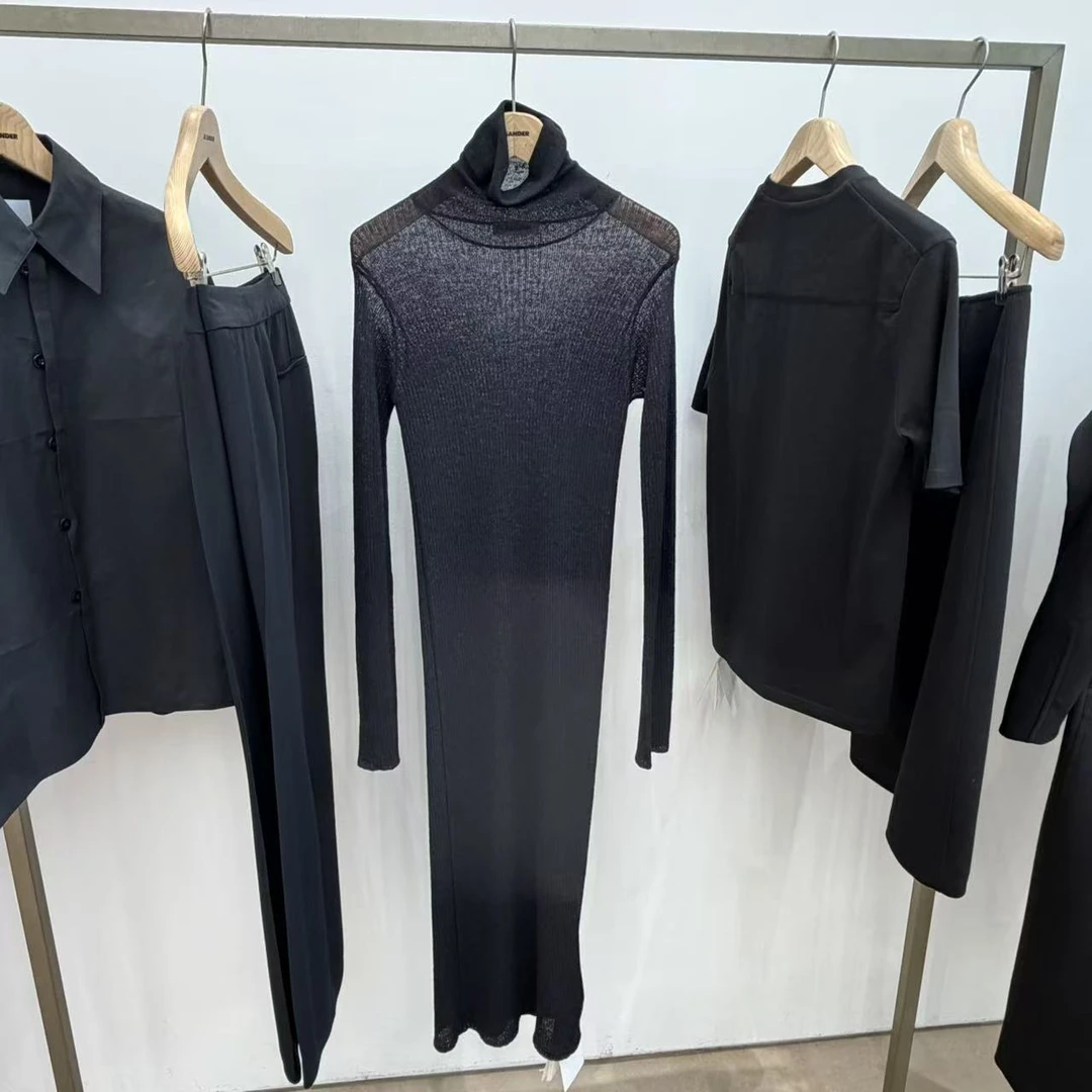 未使用 MaxMara jil sander fid 女款黑色长款毛衣