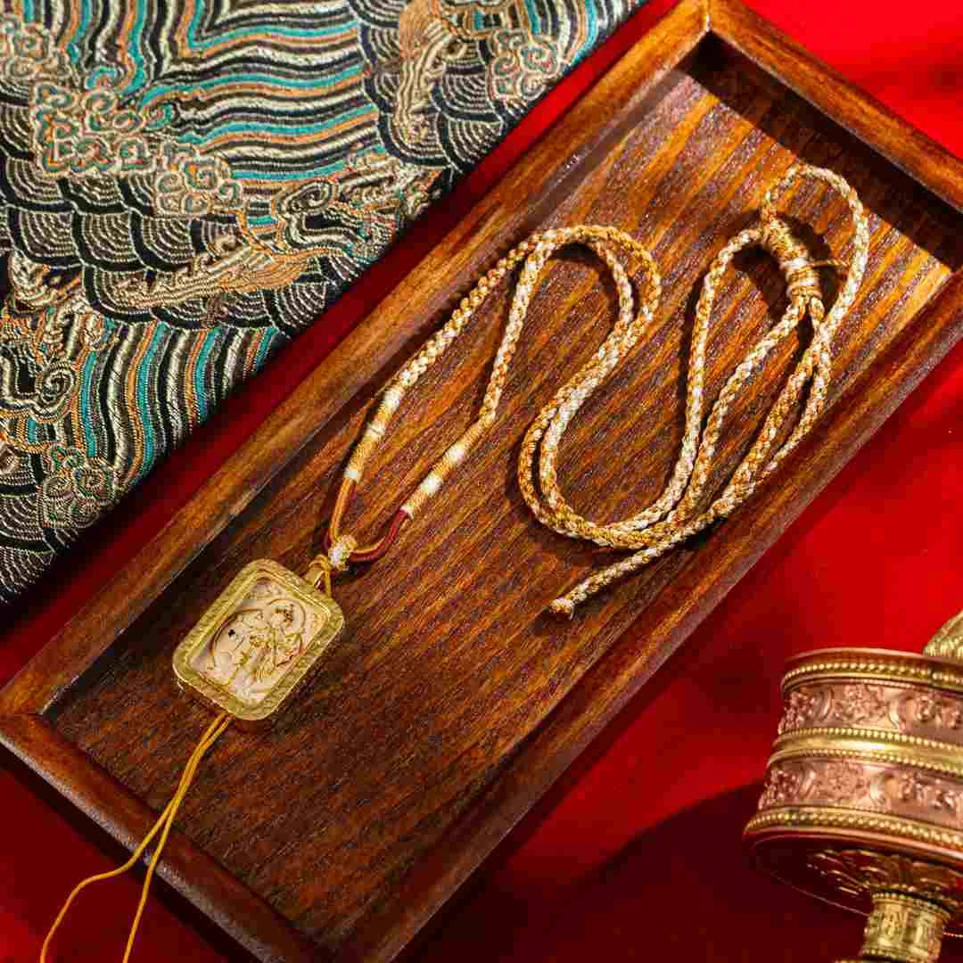 【泥好粼光】黄铜碎冰冰纯手绘香灰擦擦唐卡