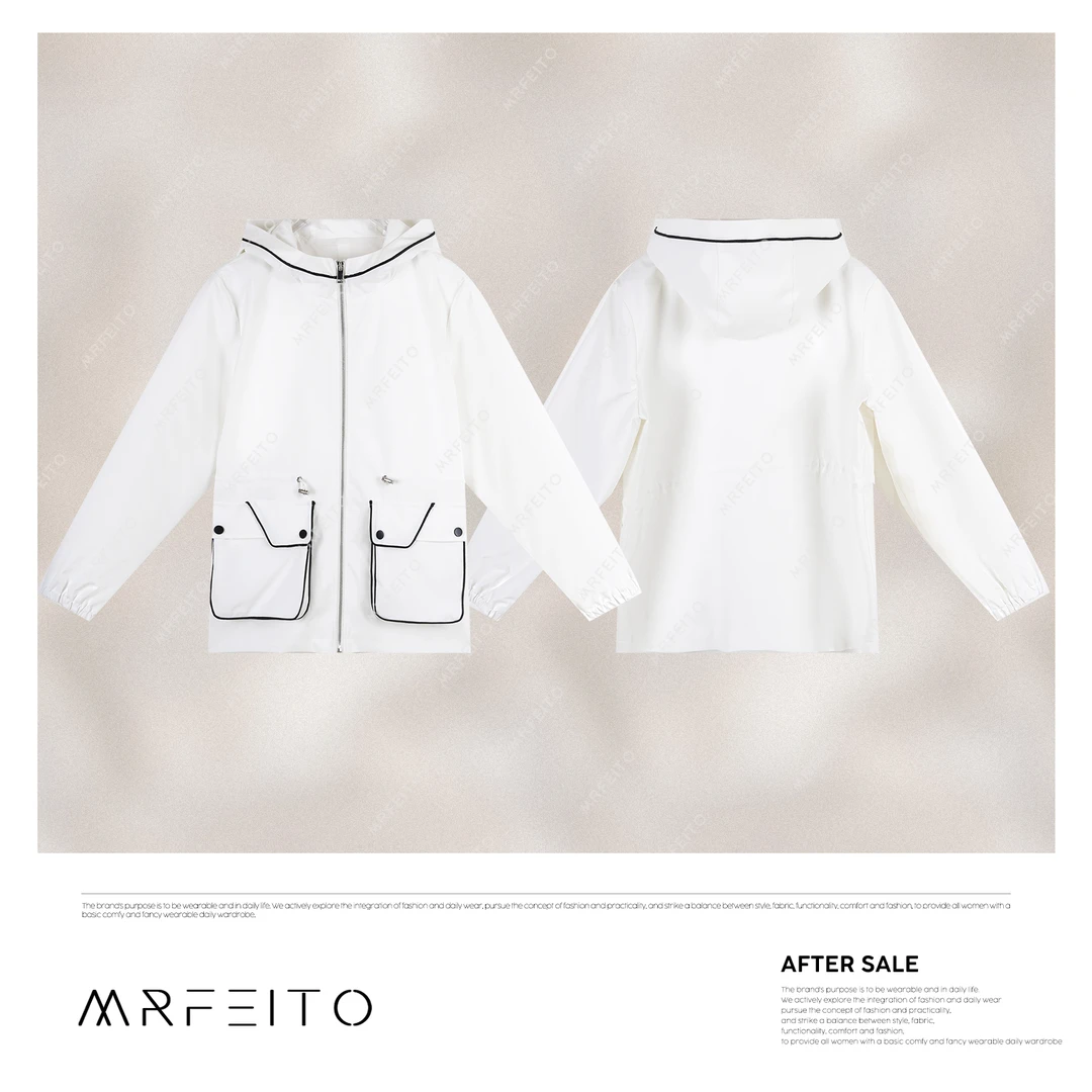 【纵享户外】百搭酷飒极简抽绳收腰冲锋衣外套H276W01D31079