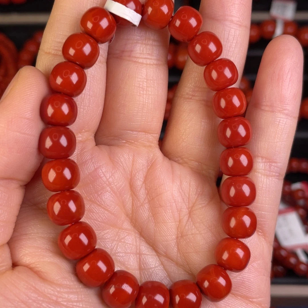 M****南红玛瑙未镶嵌手链满肉满色花