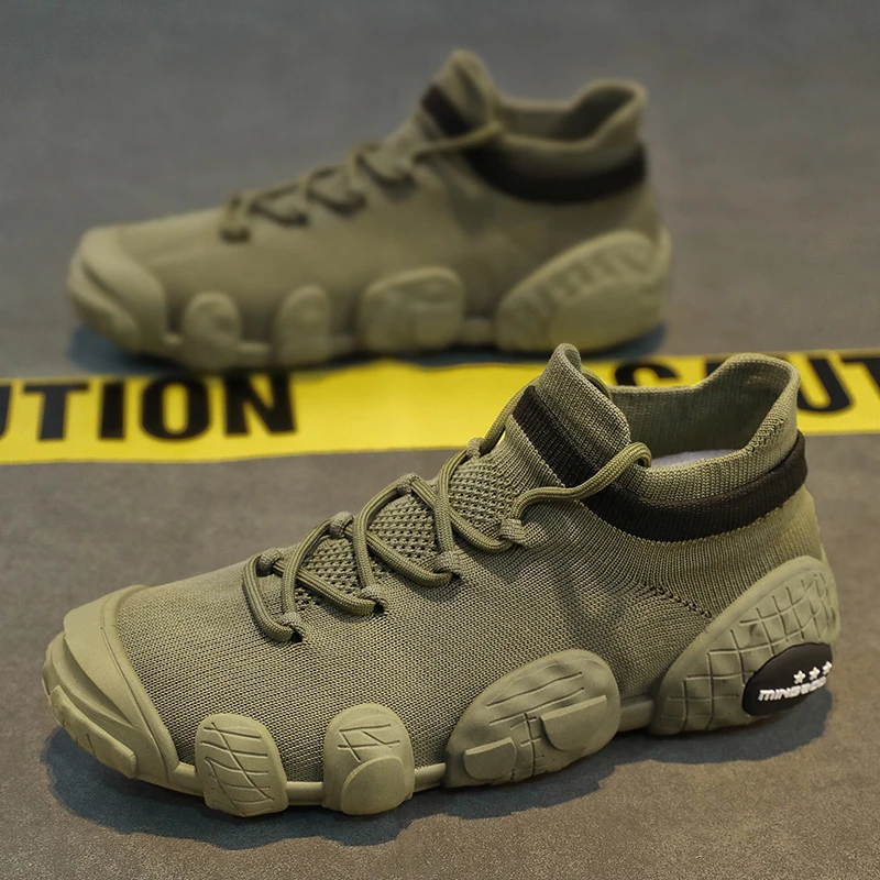 【设计师款】男鞋2025年秋季新款潮流时尚休闲鞋透气耐磨飞织网面鞋