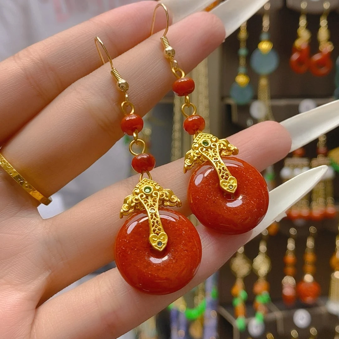翡翠合金耳饰翡翠