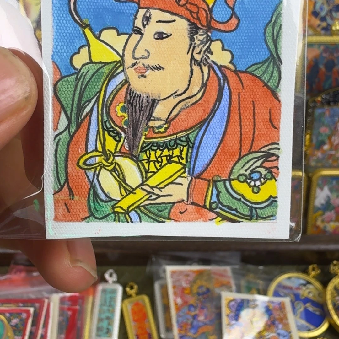 吊坠纯手绘唐卡一个