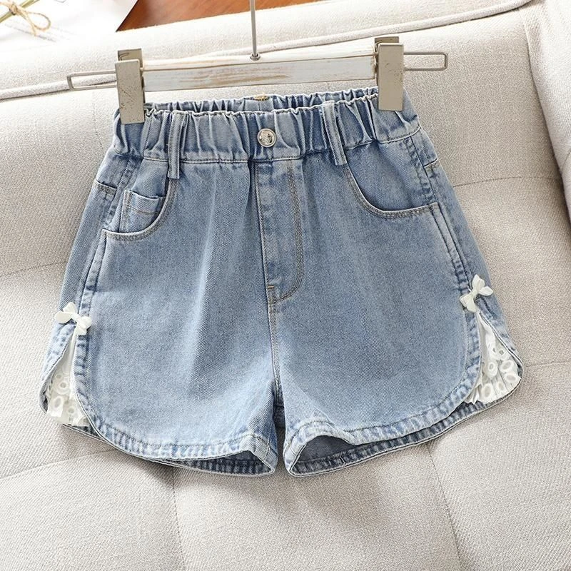 女童牛仔短裤夏季薄款2025新款儿童宽松裙裤子中大童女孩夏装热裤