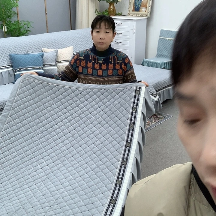 相***家雪尼尔白月光灰色一大套