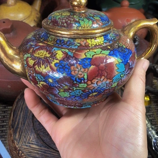 茶壶紫砂(****原矿泥料手工制作的一把紫砂壶。