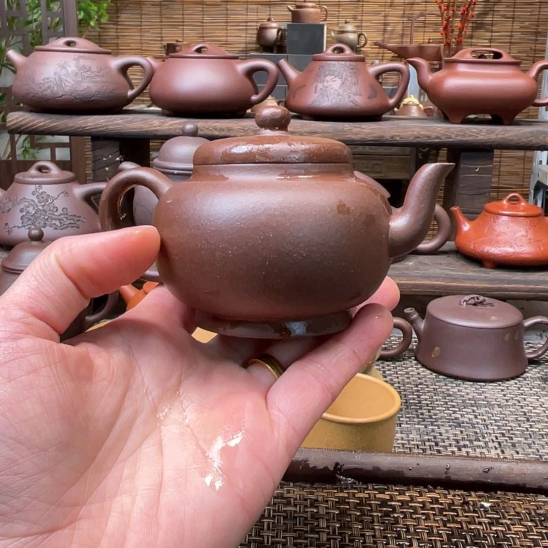 紫砂茶壶宜兴原矿紫砂手工制微瑕130