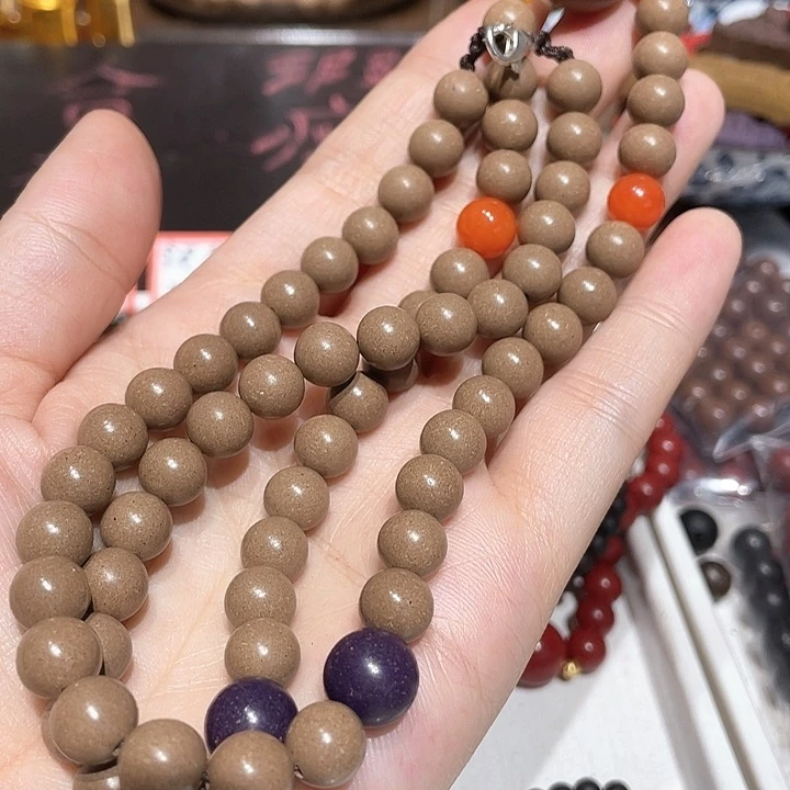 泥塑合香珠白龙涎0.8脖挂链加大珠