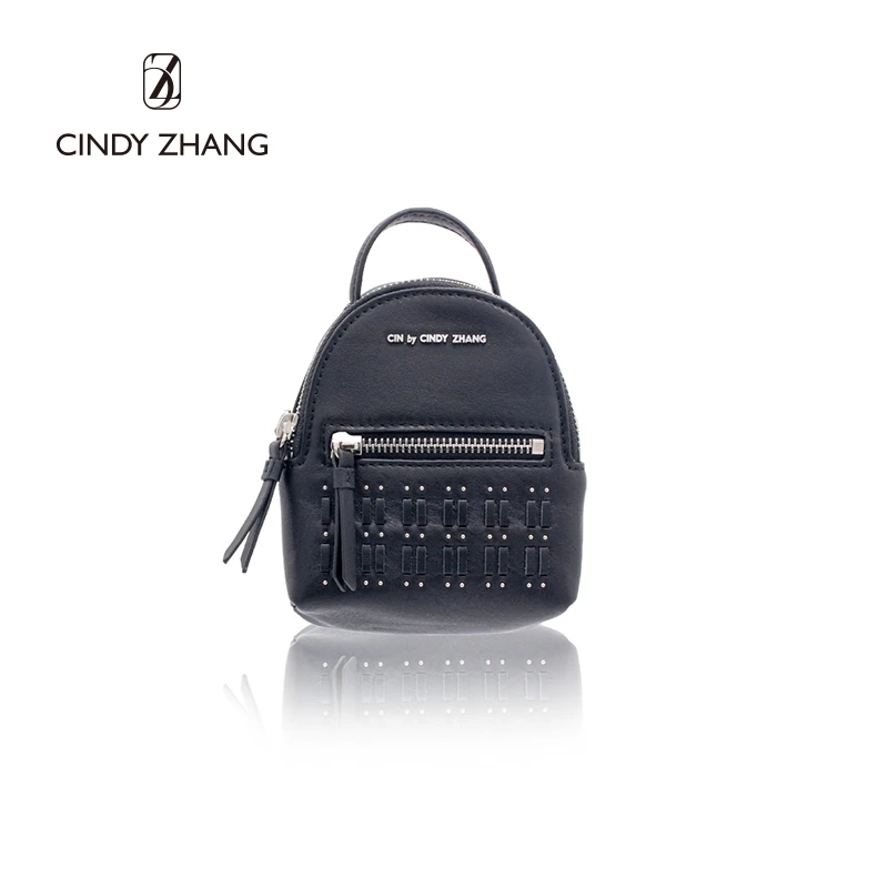 英国设计师品牌CINDY ZHANG-经典款黑色编织迷你包-小