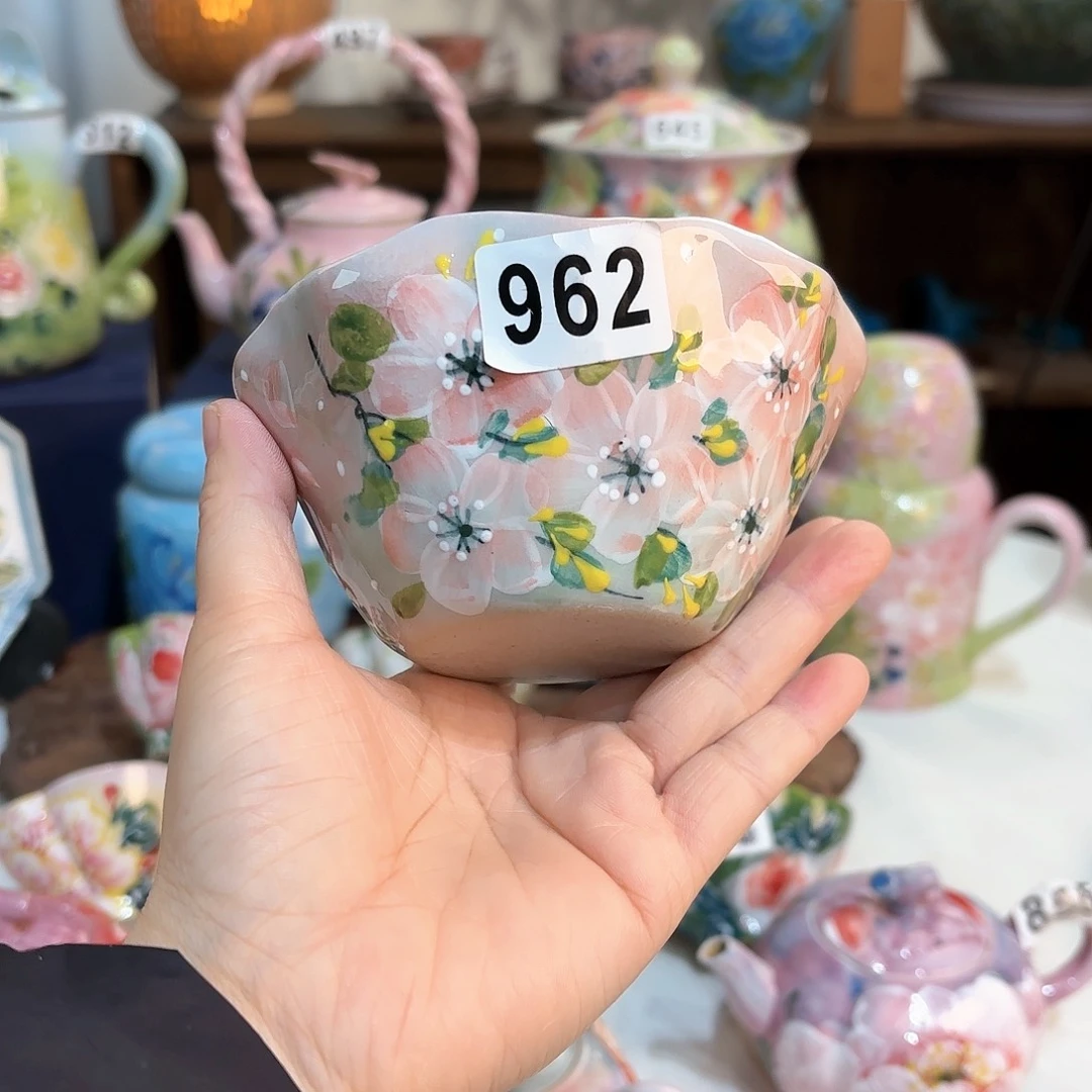 景德镇手绘高温釉下彩陶瓷茶具