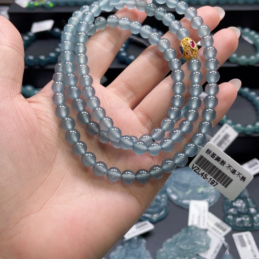 翡翠18K金镶嵌颈饰卡6.5