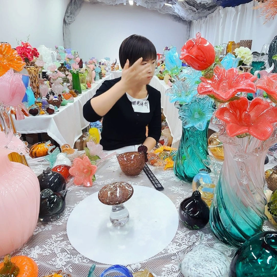 听***5琉璃花瓶花器艺术品