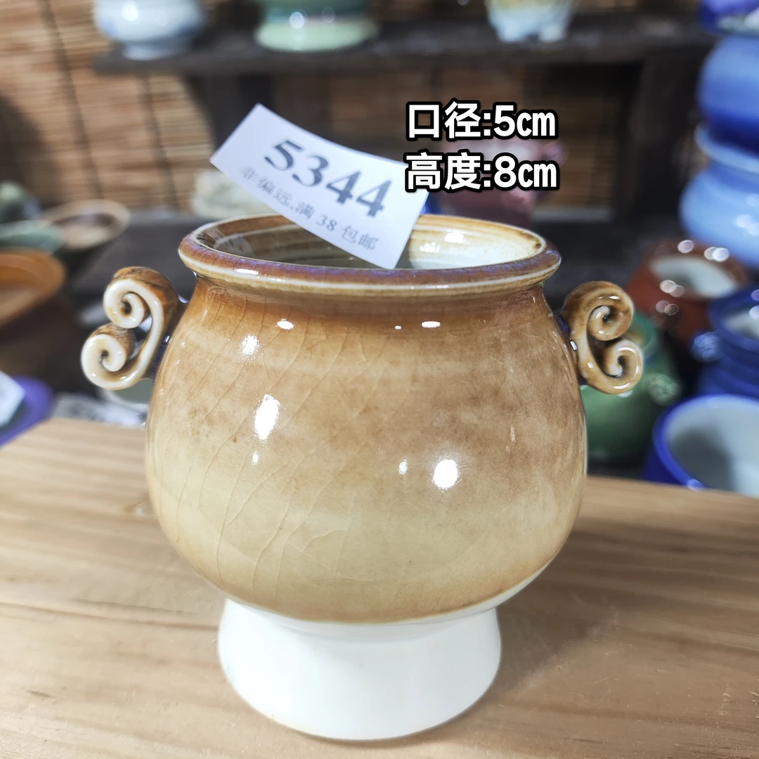 手工创意多肉花盆摆件迷你多肉花盆景德镇纯手工制做