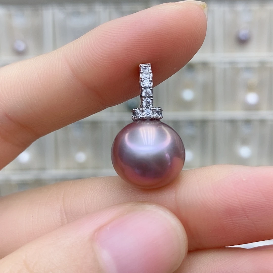 淡水珍珠项链18K金镶嵌