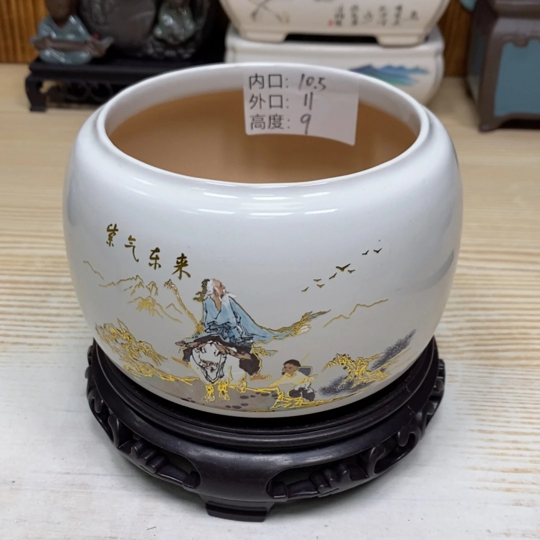紫砂陶瓷花盆浮力