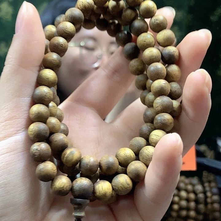 沉香手串奇楠沉香卡8多圈21克+