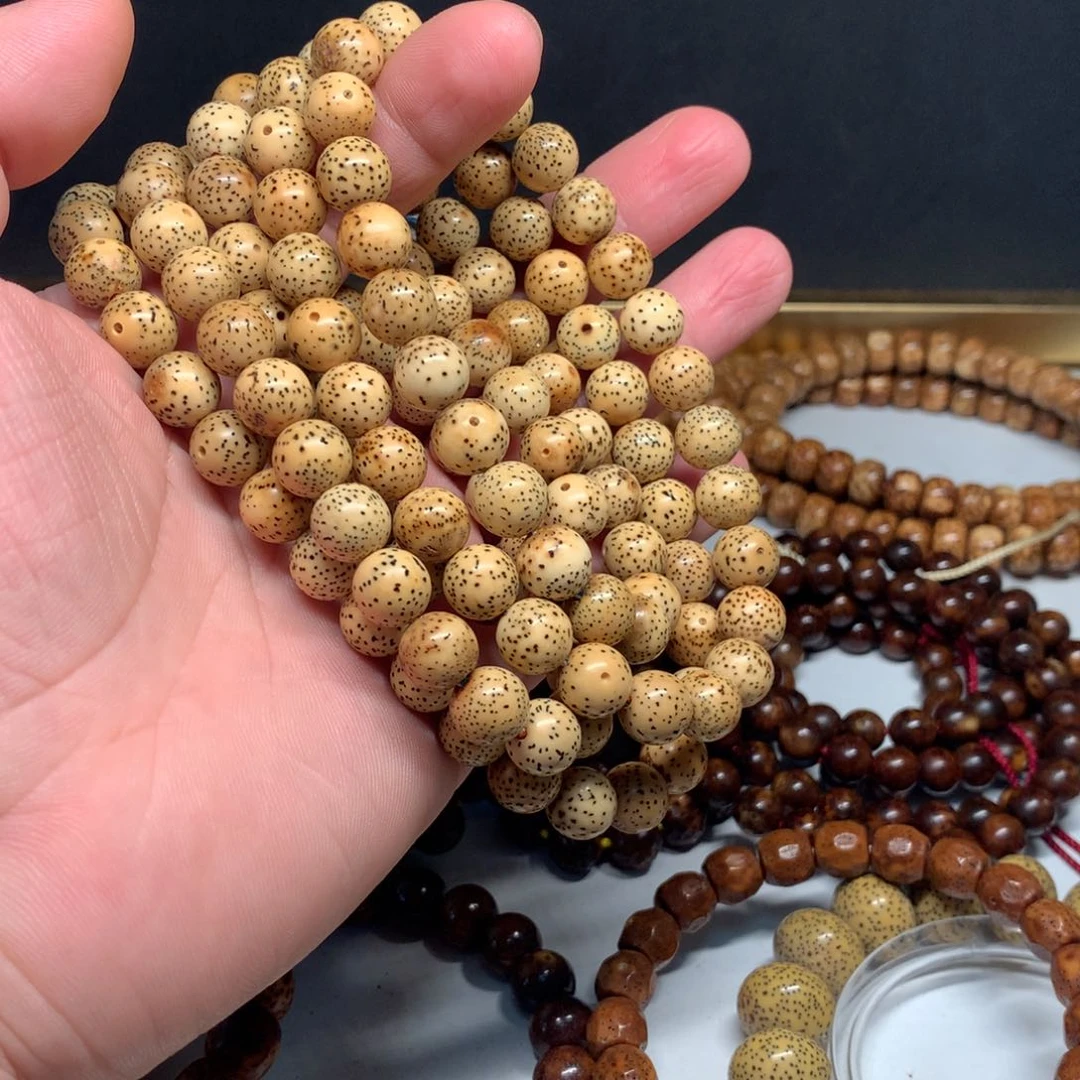 吊坠星月菩提五****粉陈化料10圆珠全品