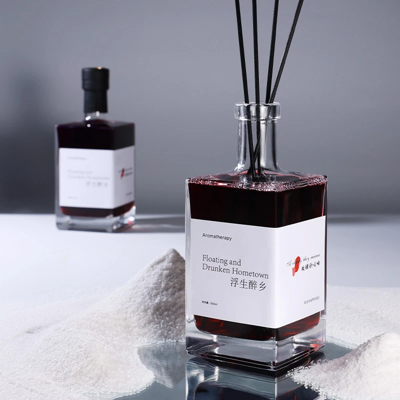 【酒瓶】500ml无火藤条香薰伴手礼盒大容量会场布置房间香薰高级感