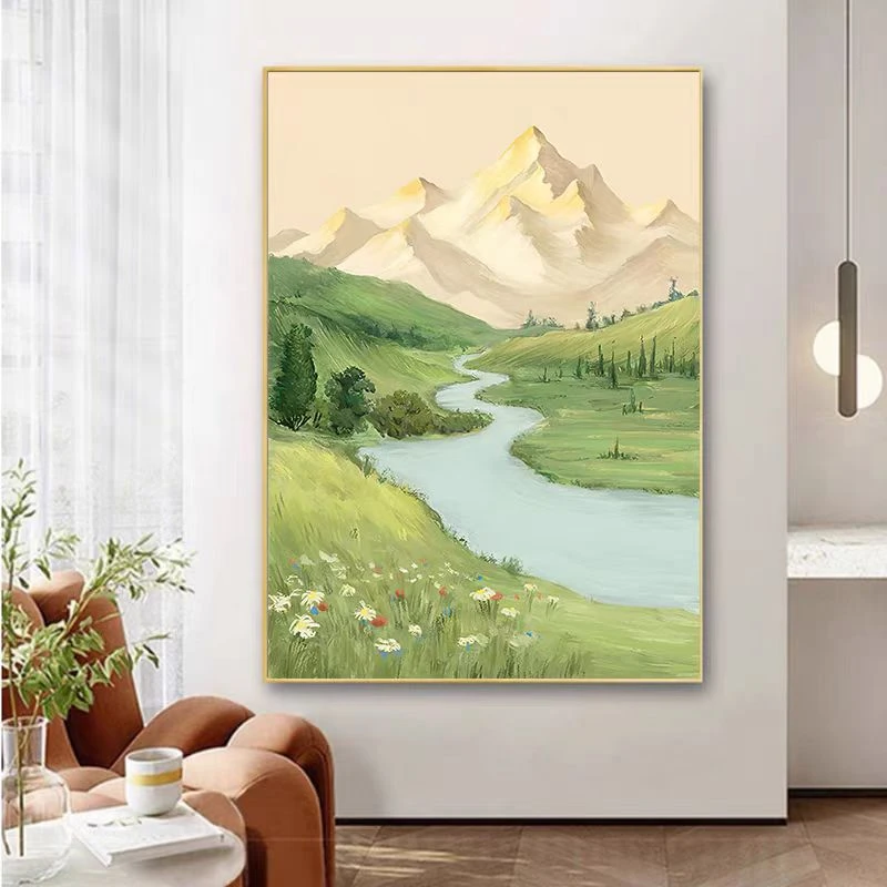 【青山绿水】墙壁壁画装饰画玄关金山床头装饰画挂画新房装饰品