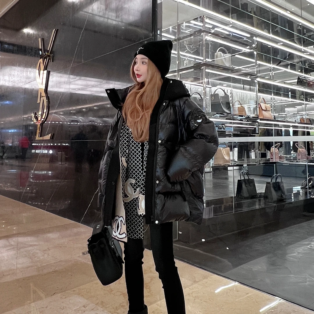 【辣团儿专属】黑金羽绒服女中长款冬加厚外套白鸭绒3088-F
