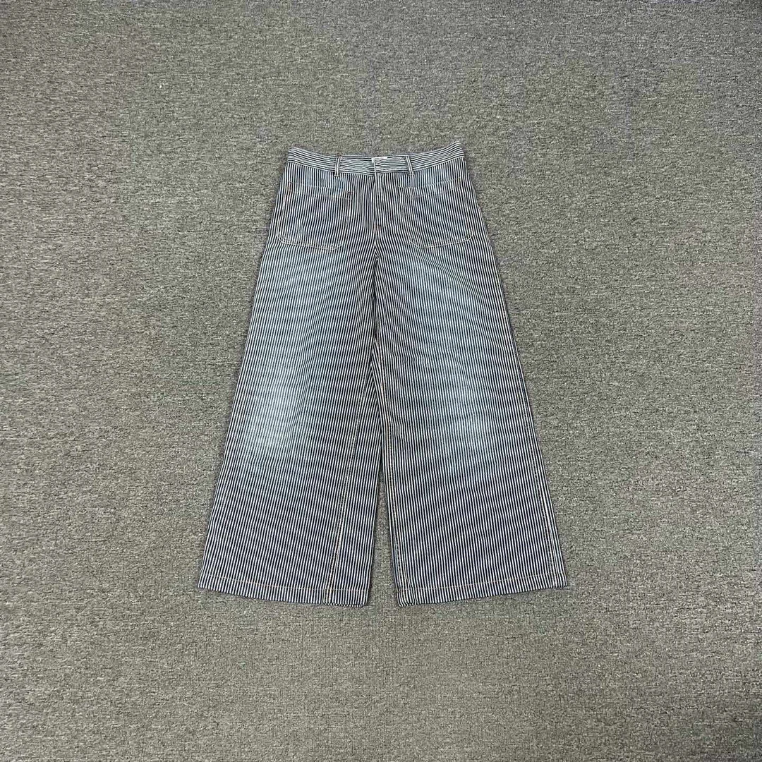 99新 DIOR/迪奥 蓝色 条纹 直筒裤 38码
