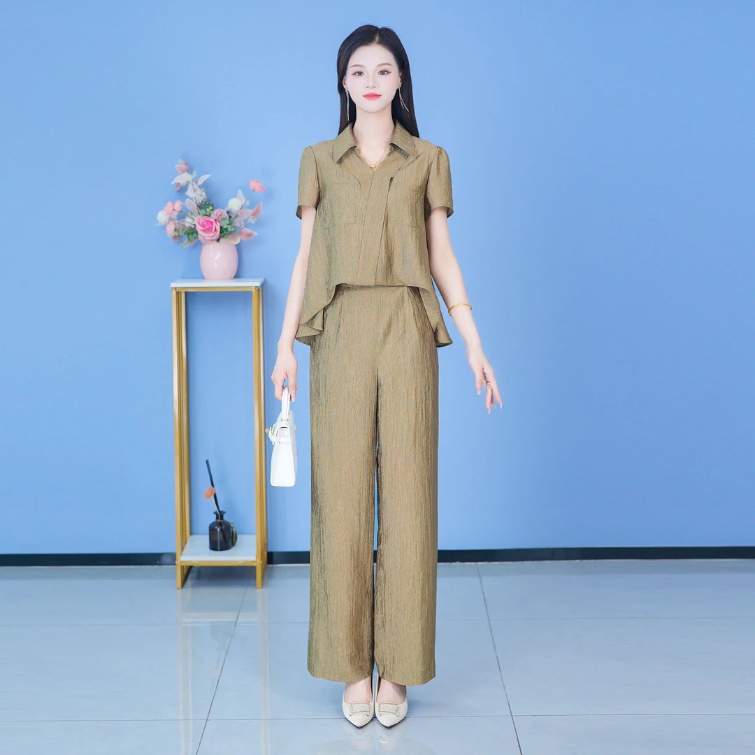 【SJYH1353】夏季新款套装两件套时尚优雅减龄洋气套装气质