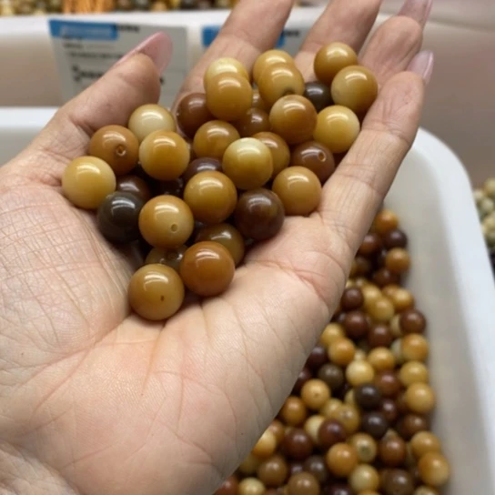 白玉菩提吊坠精品12焦糖圆60