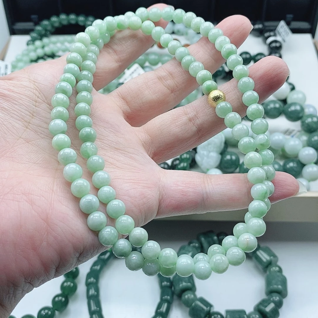 翡翠未镶嵌毛衣链