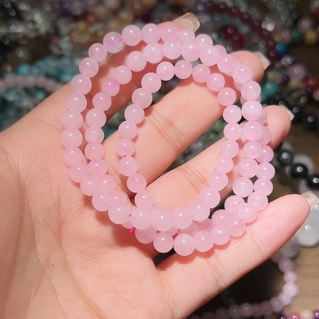 水晶手链未镶嵌粉水晶多圈
