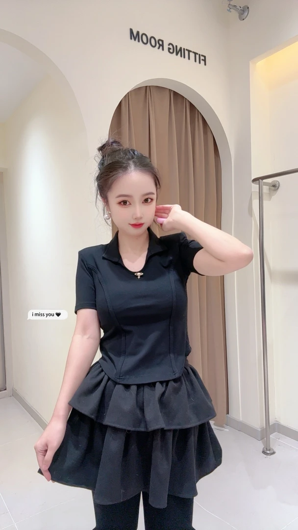 大观欧货时尚百搭纯色修身T恤