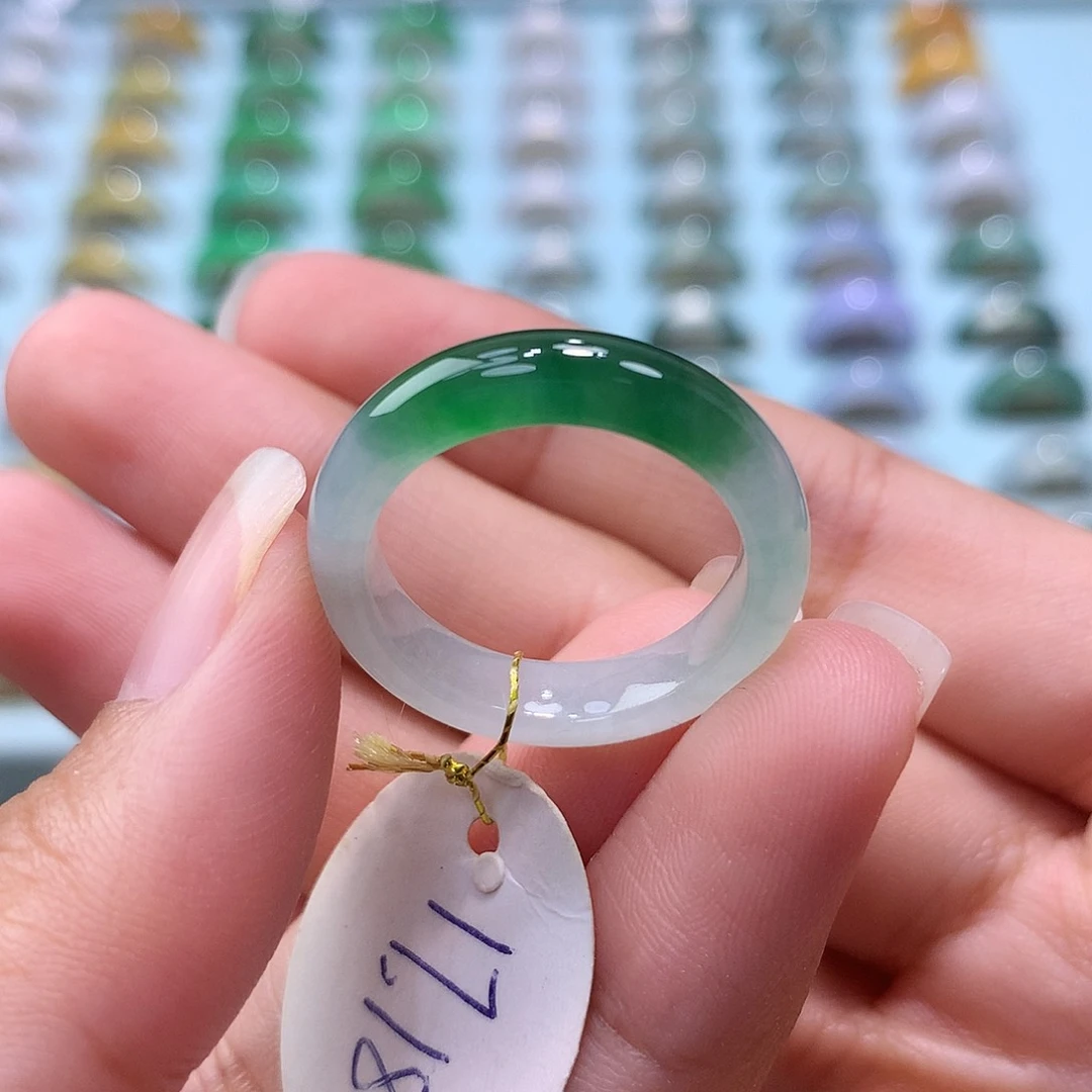 未镶嵌戒指翡翠1718圈