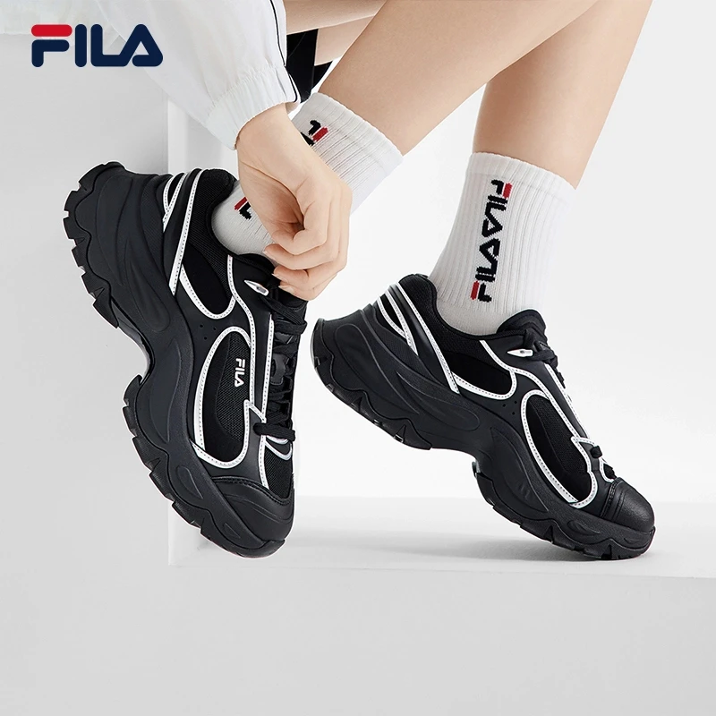 Fila/斐乐女鞋【升级版鱼刺鞋4代】春季新款厚底老爹鞋F12W521114F