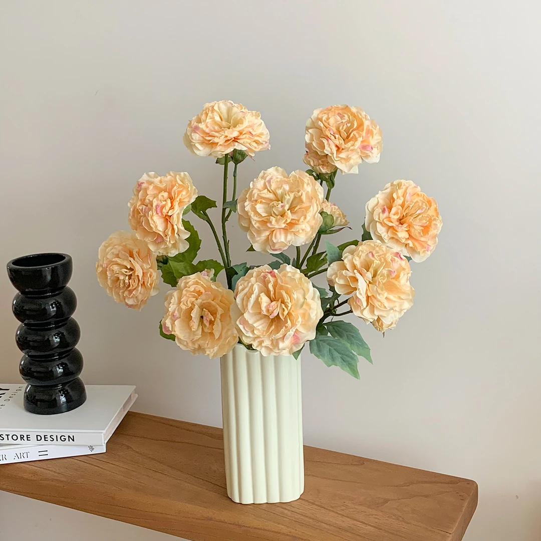 芙蓉仿真花摆设插花客厅装饰摆件餐桌花花艺假花花束卧室装饰花