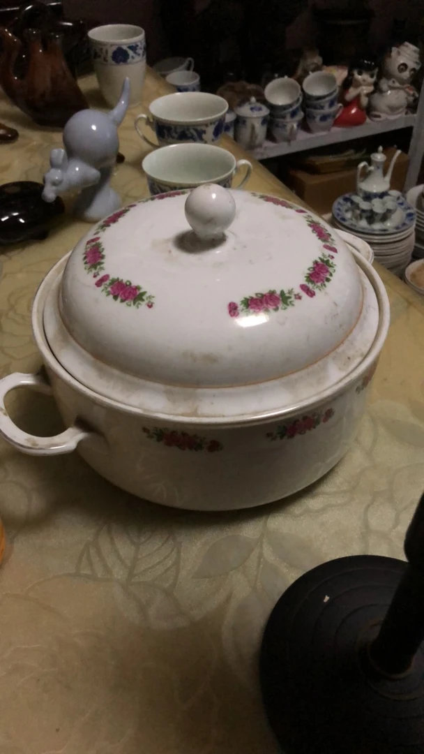 磁州窑小红花汤盆