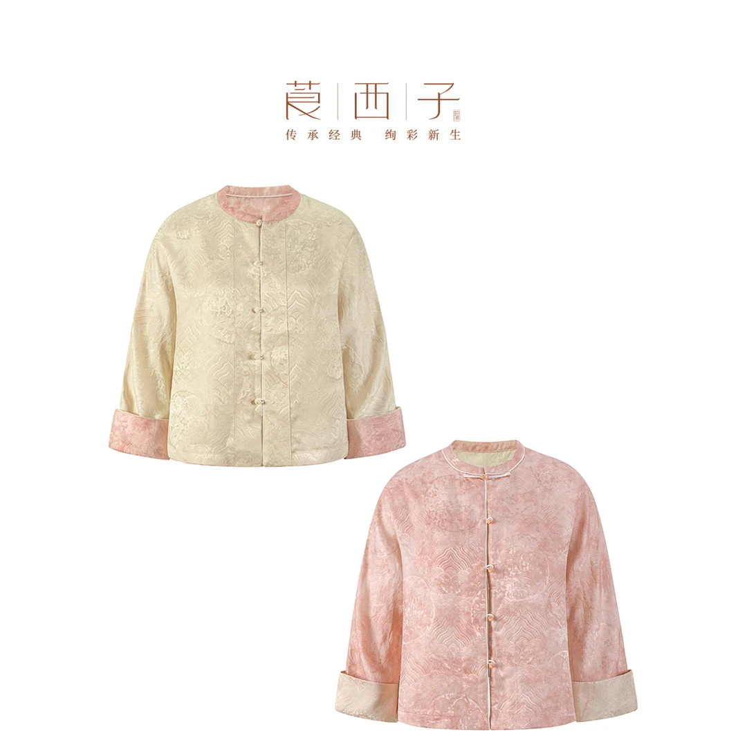 【霓胭】春季上新洋气新中式女装桑蚕丝轻奢薄款外套出街通勤小众