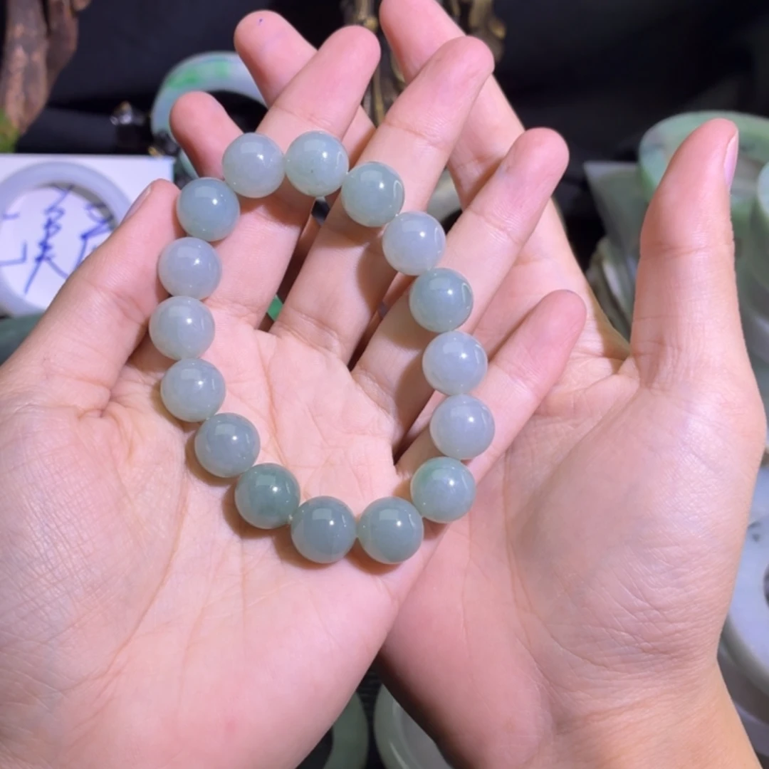 嗯***…翡翠未镶嵌手链翡翠手串