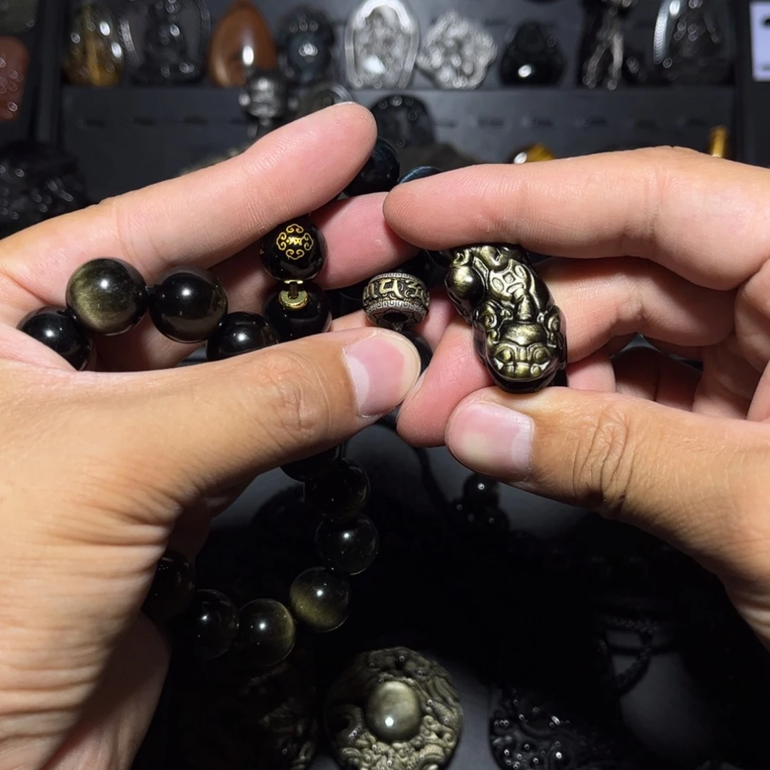 未镶嵌黑曜岩珠宝奇石所***得