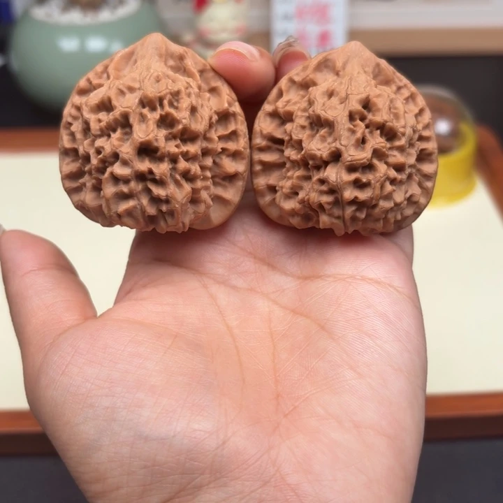 文玩核桃把件官帽47全品