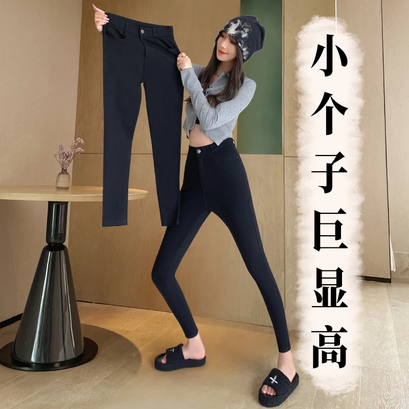 九分黑色打底裤女外穿夏季薄款高腰显瘦紧身裤高弹力小脚铅笔裤聚