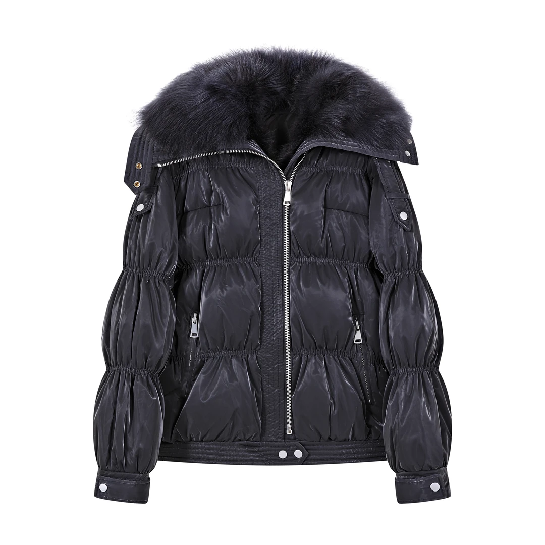 【雪国来信】设计师女士狐狸毛皮草鹅绒服U157S20221332