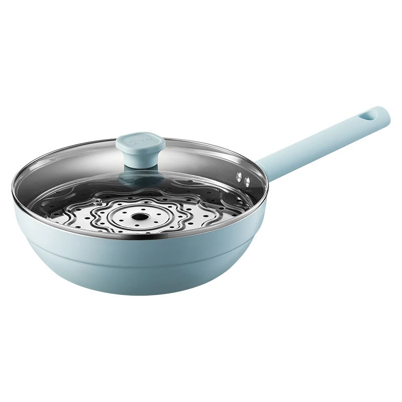 美的炒锅便易清洁电磁炉通用不粘炒锅平底锅便捷式炒菜锅 CL28S01
