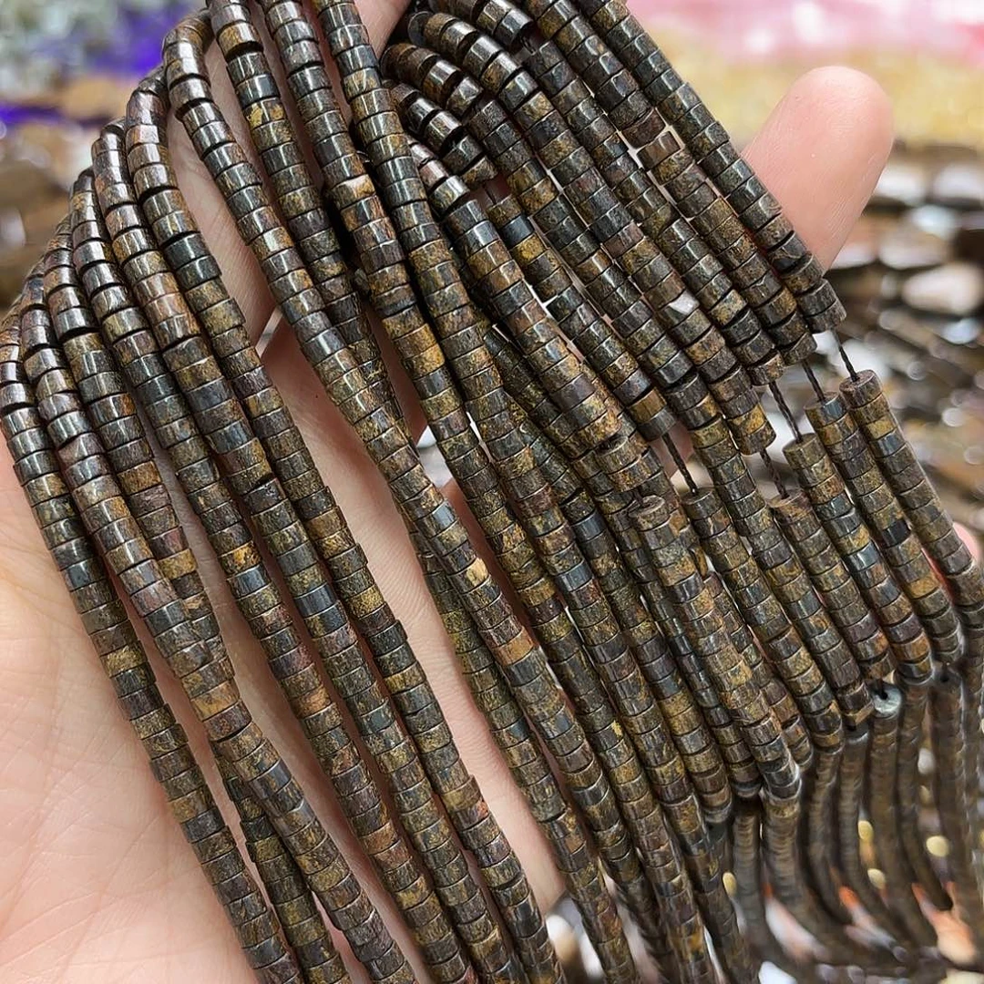 玛瑙/玉髓未镶嵌珠宝半成品2×4古铜辉直切一条