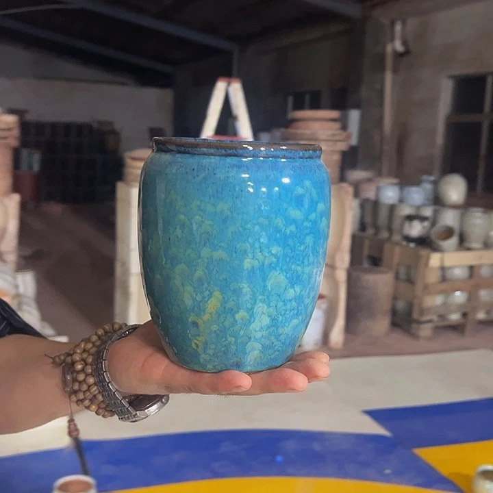 紫砂花盆高度17口径11