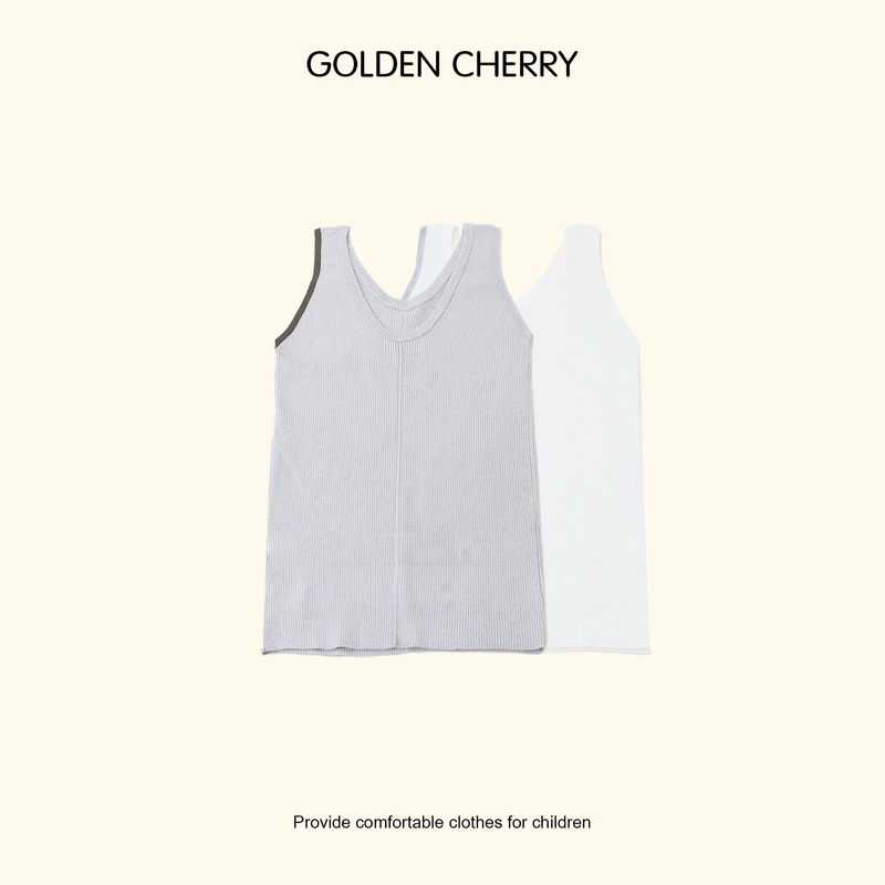 6【Golden cherry】亲子纯色百搭打底背心QS060