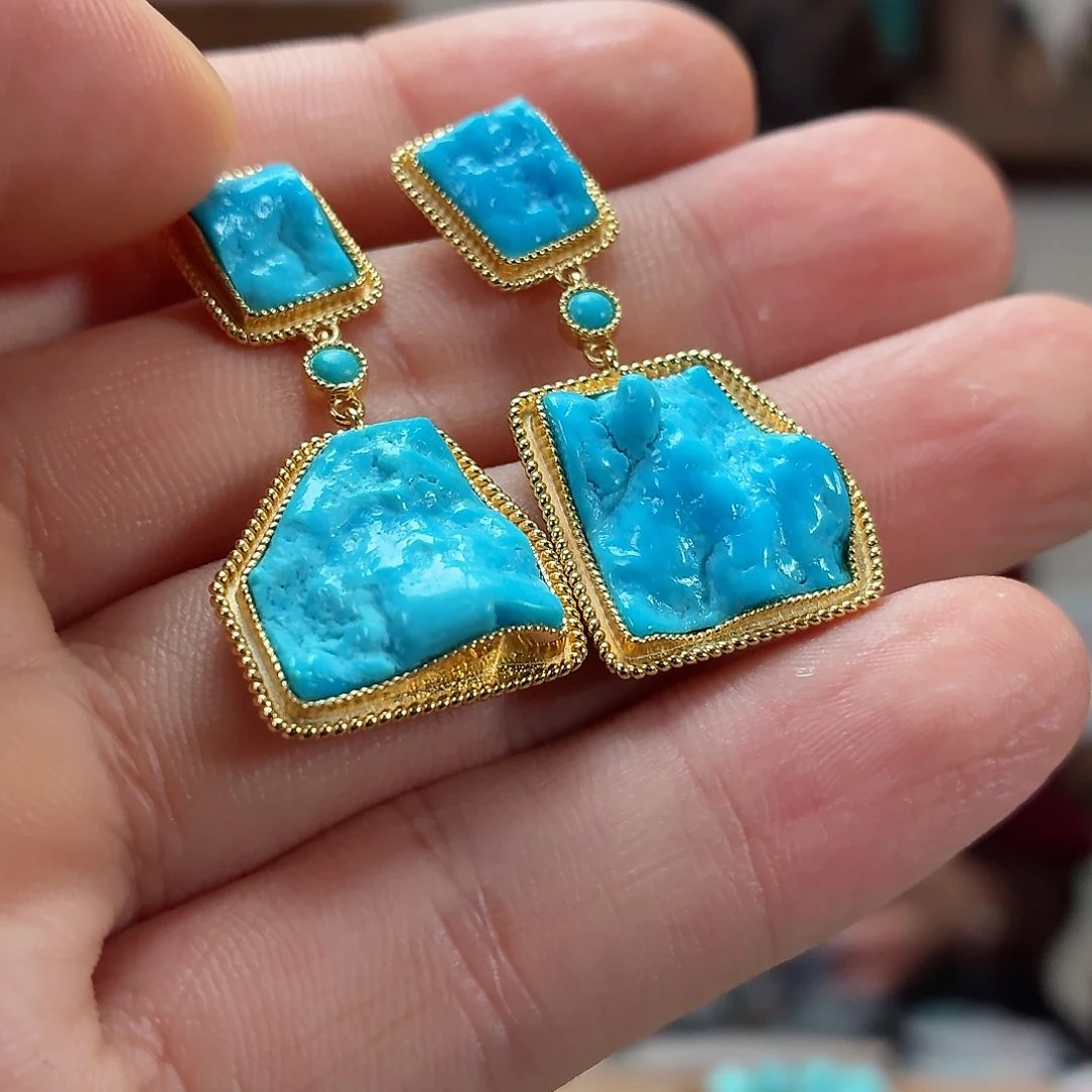 银S925镶嵌绿松石珠宝奇石