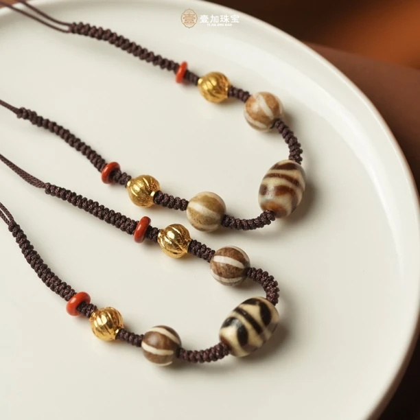 壹加师姐｜手工设计邦迪克达洛双牙牙玛瑙项链多样性发一5801c