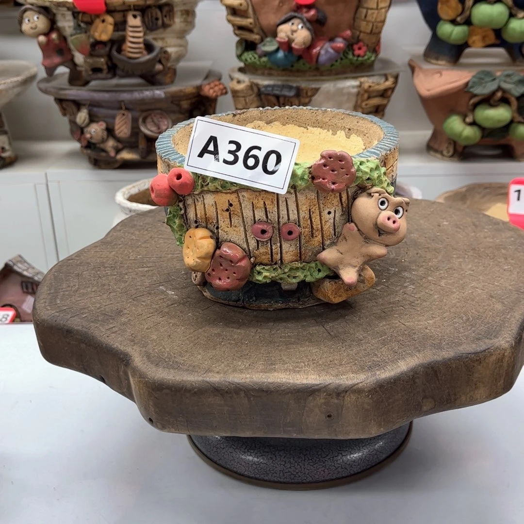 红陶花盆360粗陶