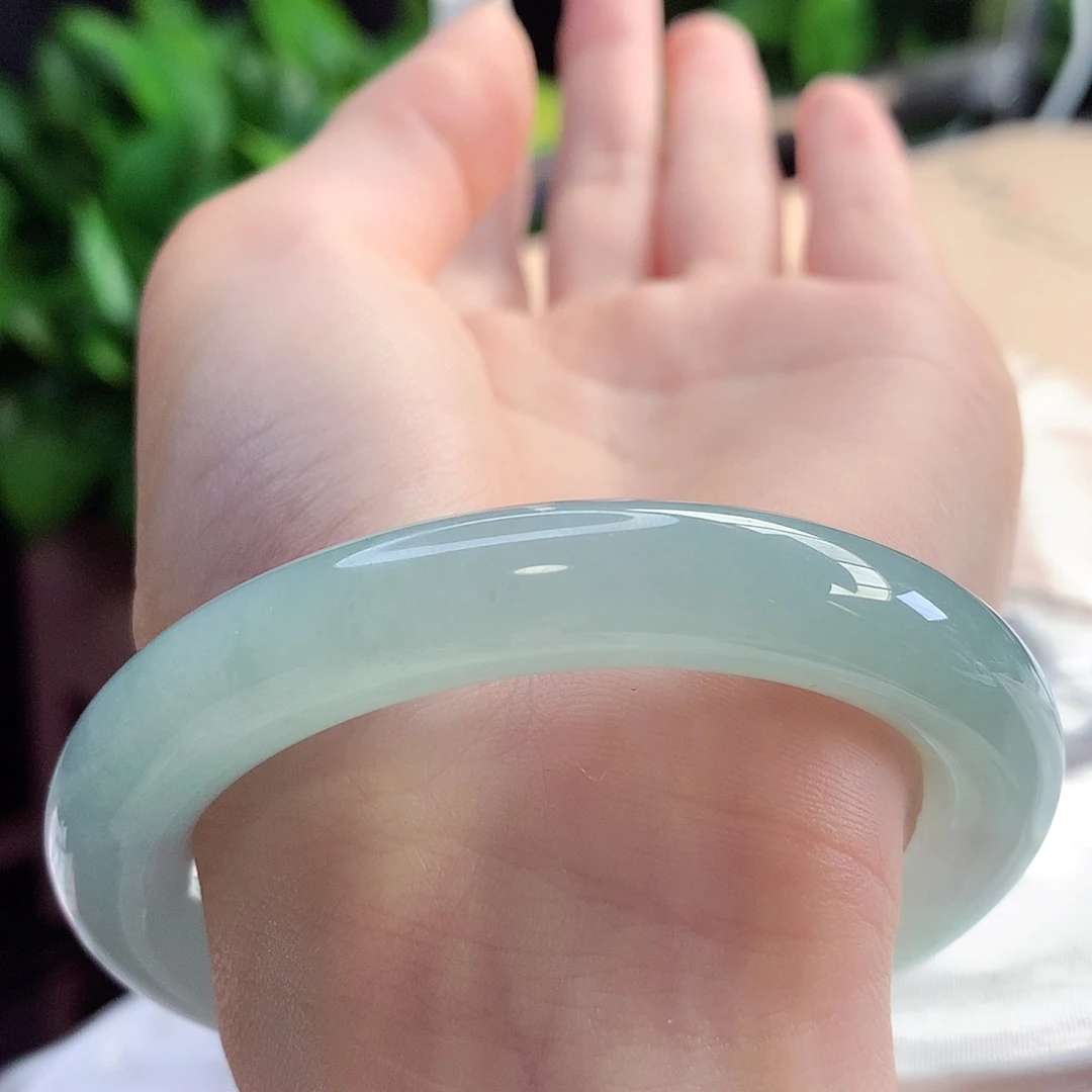 未镶嵌手镯翡翠天然A货翡翠56-57甜晴水 细节控放心入7号